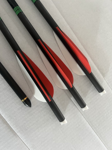 8.8千三直度.003弓箭纯碳杆高强度箭支20寸半月尾400格令加重加硬