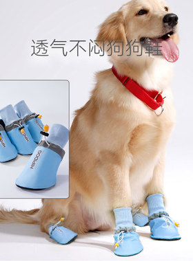 中大型犬防滑双层四季通用外出黑色狗鞋户外雨天专用
