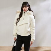 收腰羽绒服女冬季 King Prince韩系连帽大毛领短款 白鸭绒加厚女