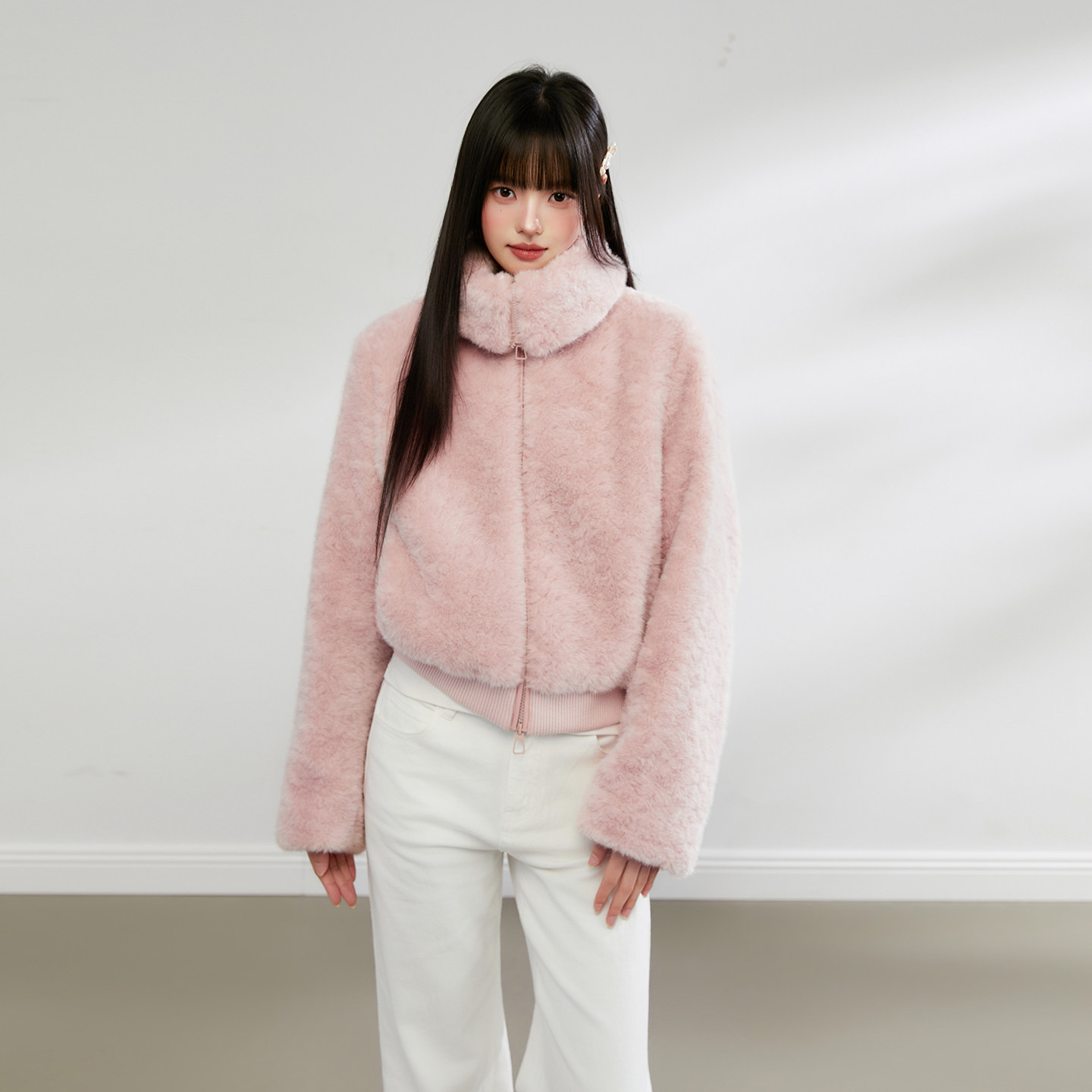 King Prince环保毛立领保暖皮草短外套女冬季保暖显瘦上衣,女装/女士精品,短外套,淘宝优惠券,粉丝福利购,淘宝优惠卷