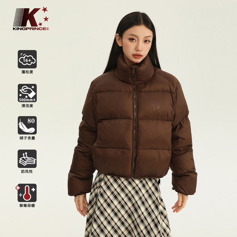 KingPrince短款立领羽绒服