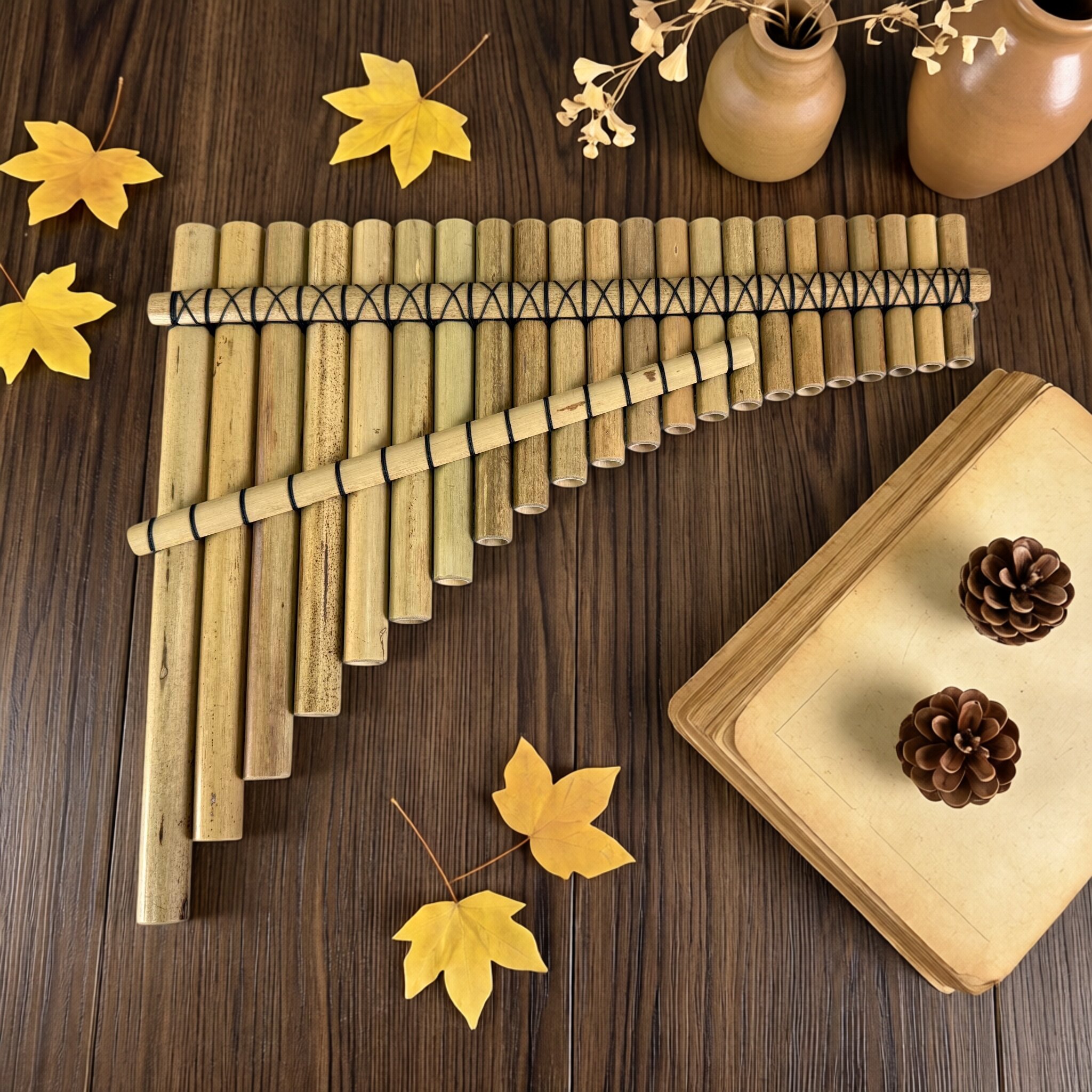 悠悠南美秘鲁排箫22管g调/25管c调苦竹天然原生态印加乐器可定做