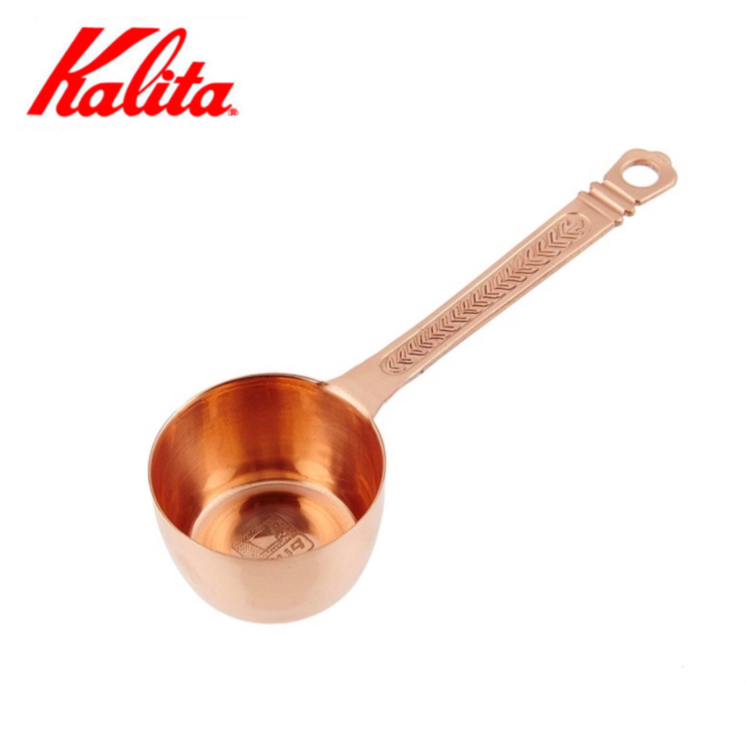 日本进口Kalita卡利塔黄铜勺 咖啡豆粉10g克计量勺子复古手工铜制