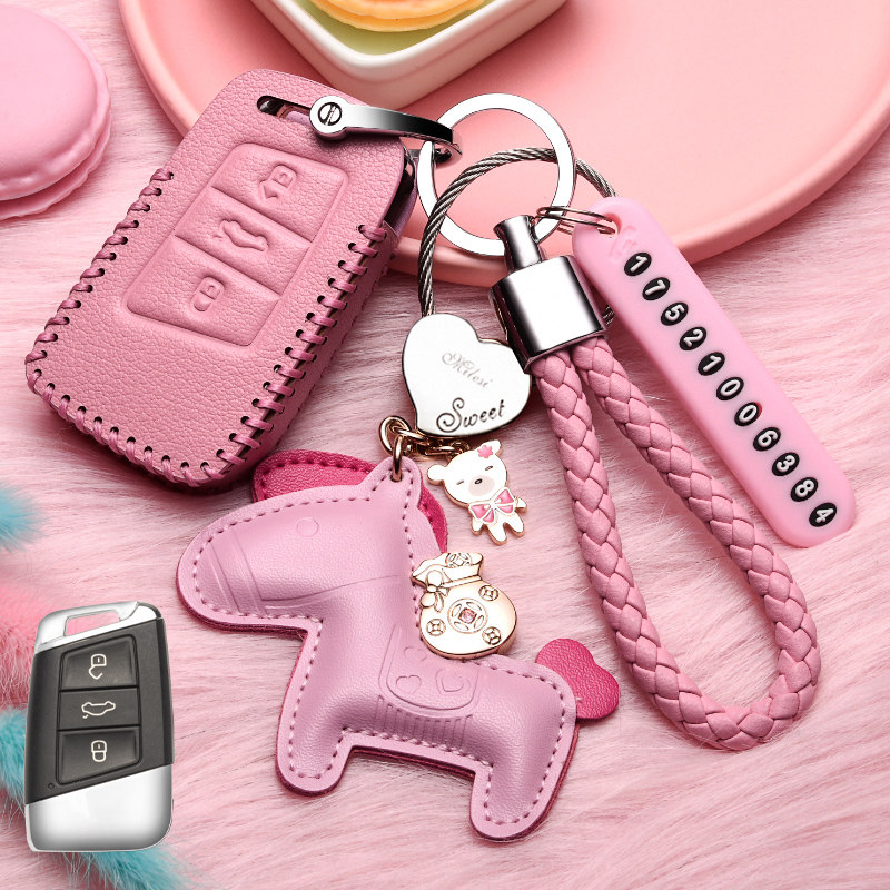 专用于2023款大众帕萨特钥匙套真皮女新款钥匙包22款上海大众330