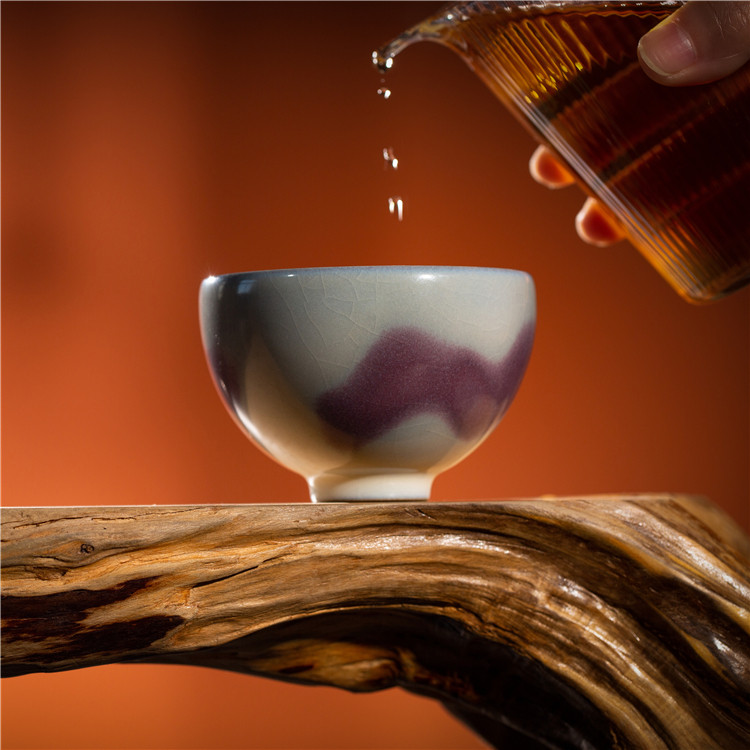 【土人斋】陈卫星龙泉青瓷  钧窑主人杯纯手工功夫茶器 茶碗