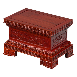 红木观音佛像底座加高供奉台家用菩萨莲花座财神关公神像摆件底托