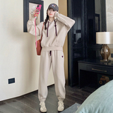 韩版减龄奶fufu连帽卫衣套装女2025春秋季新款宽松显瘦卫裤两件套，女装套装/套裙，2C187