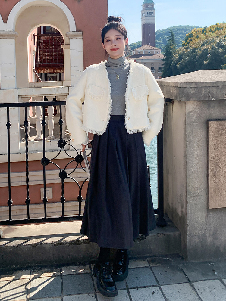 2025春秋季新款法式气质小香风外套女韩版显瘦名媛短款小个子上衣,女装短外套,2C187