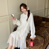 【现货26春新款】网纱拼接连衣裙2B233-9830-P185298，女装连衣裙，2B233
