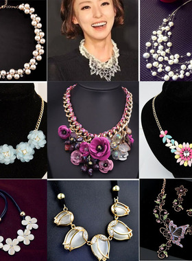 欧美夸张百搭短款挂件衣服配饰