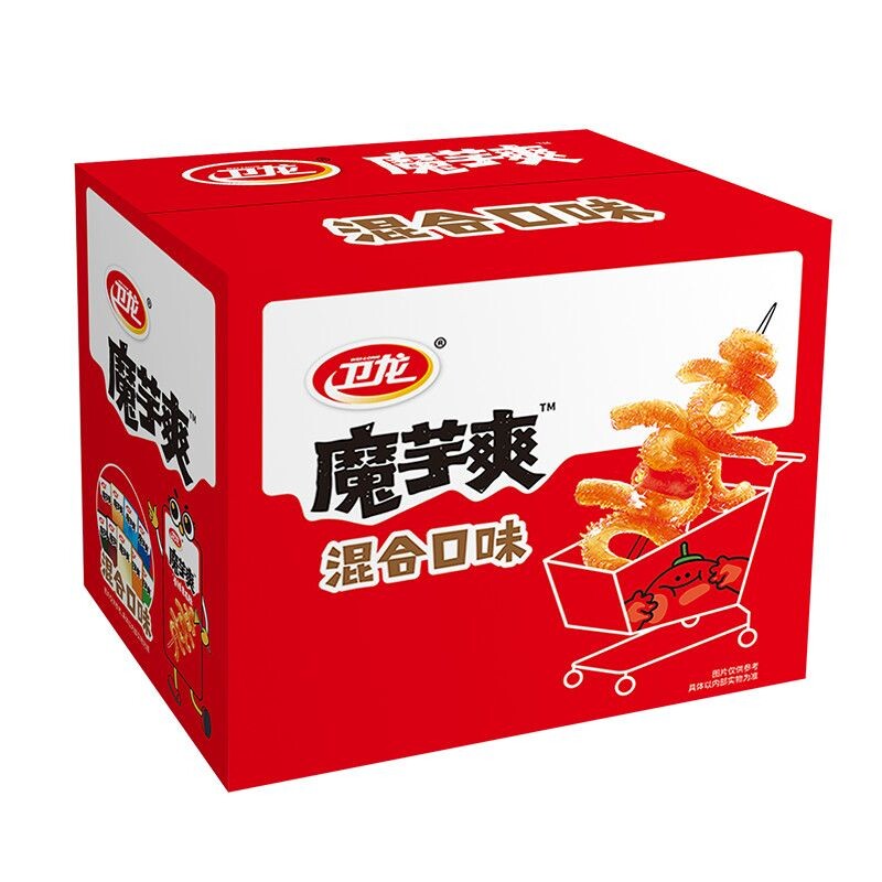 卫龙混合78包卫龙魔芋爽780g整箱装混合口味香辣解馋小零食BJSY
