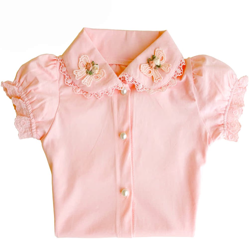 Chemise fille à manche courte en coton - Ref 2086413 Image 5