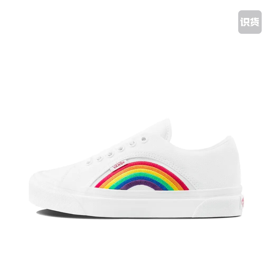 Vans/范斯 Style 86 帆布鞋 白色/彩虹VN0A54FC4GQ山东ls仓