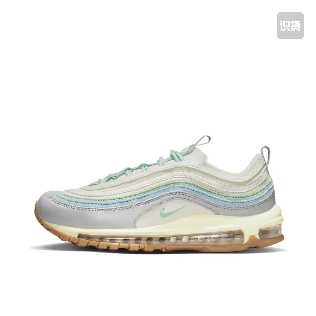 Nike Air Max 97 跑鞋 气垫 灰白色/绿色DX5766-131山东ls仓