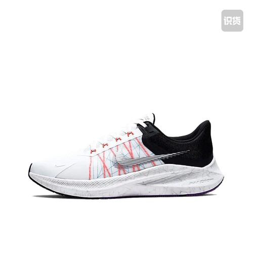 Nike Zoom Winflo 8 跑鞋 缓震轻便 白色CW3419-101山东ls仓