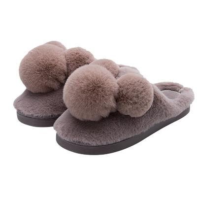 冬季包跟厚底防滑保暖居家拖鞋