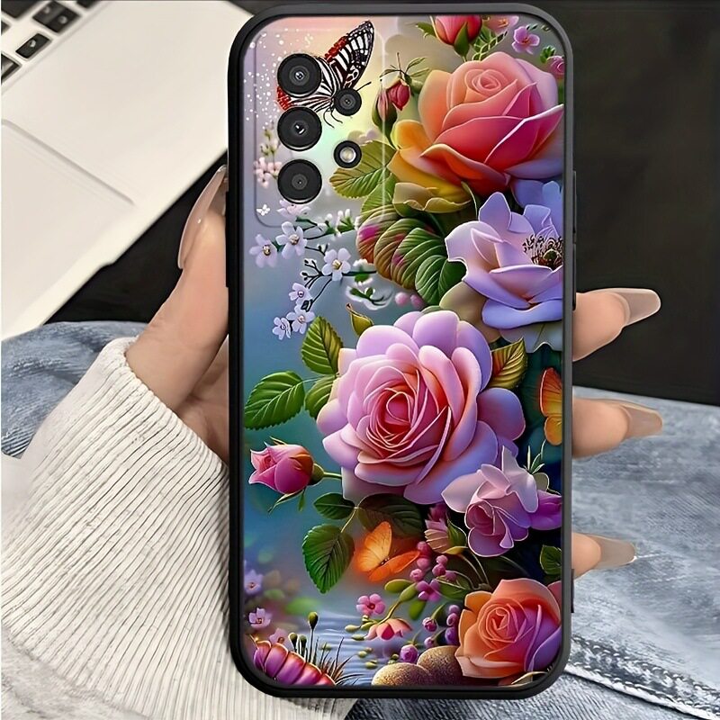 SamsungS26ultra适用23plus三星S25FE手机壳24+22加21u玫瑰A56花55女54花朵case电话20超好看15苹果17外16软i