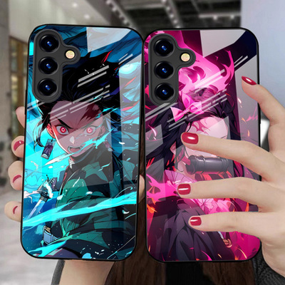 SamsungS24ultra适用26u三星S25FE手机壳23+22加20玻璃A56女55日本case苹果17动漫i16鬼灭之刃21plus电话54外