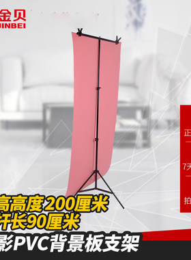 金贝摄影背景板支架PVC板柔光纸背景布架直播摄影棚背景架T型
