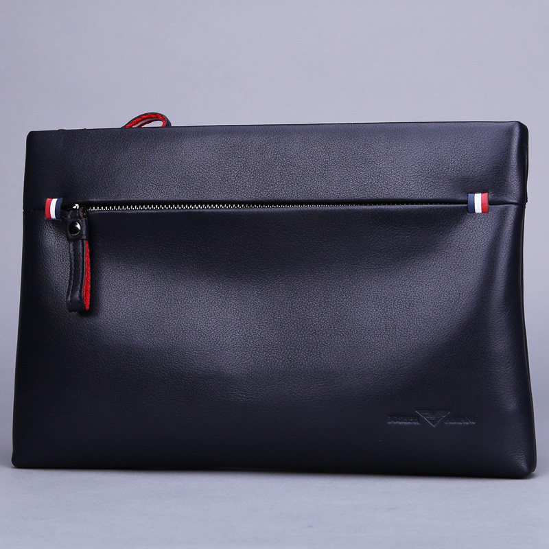 清仓特价卓梵阿玛尼头层牛皮手包男士时尚手拿包男软皮男包信封包