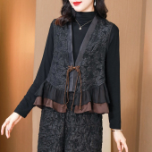 唐装 外套女春秋改良版 禅意风高级感国风马甲 民族风盘扣开衫 新中式