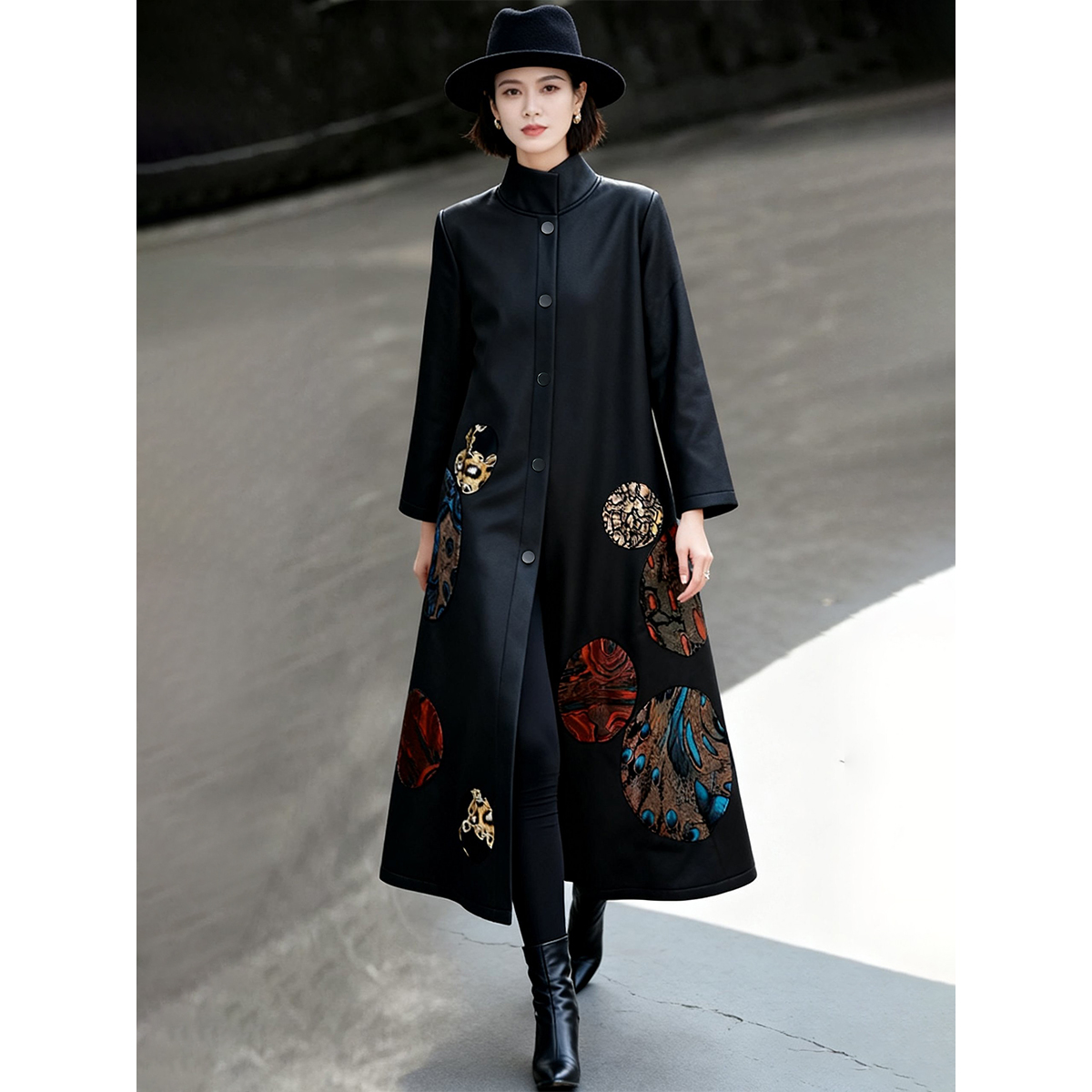 时尚洋气妈妈女款冬装棉服外套