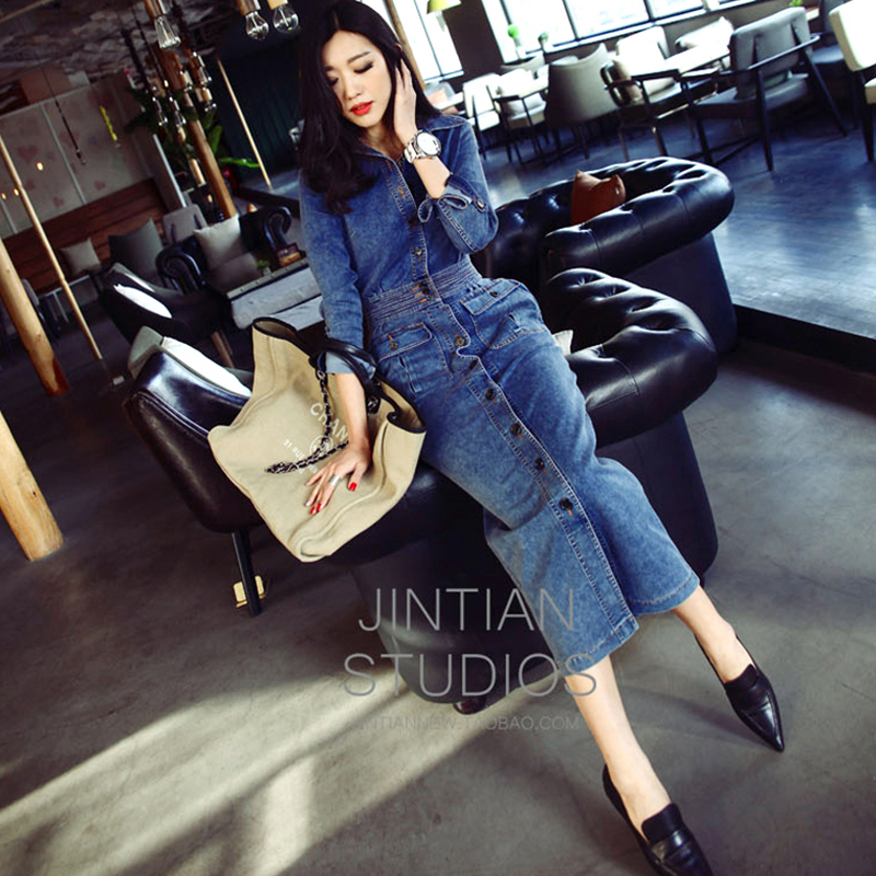 欧洲站新款女装早春牛仔裙