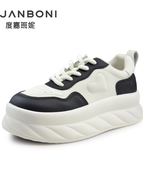 度嘉班妮运动休闲鞋女2024年新款秋季圆头系带平底商场同款18022