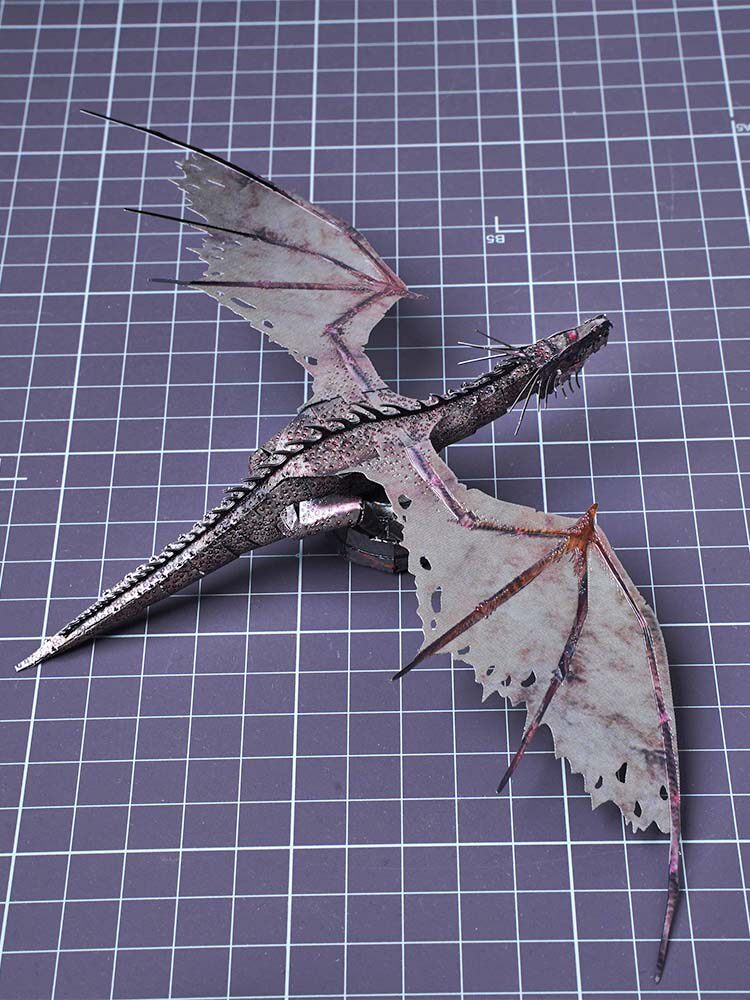 金属diy3d立体拼图 哈利波特古灵阁龙 高难度拼装模型 非儿童玩具