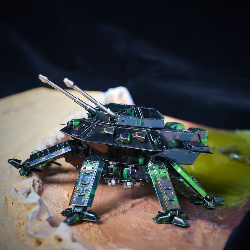 3D立体拼装模型DIY金属铁艺拼图手工制作 高难度 全地形蜘蛛坦克