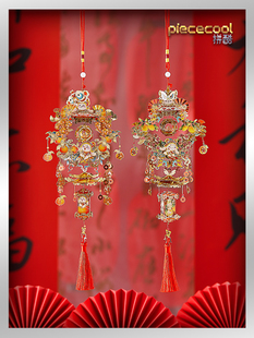 炫酷潮玩兔兔联萌兔花灯金属拼图 模型3D立体十里红妆凤冠花轿