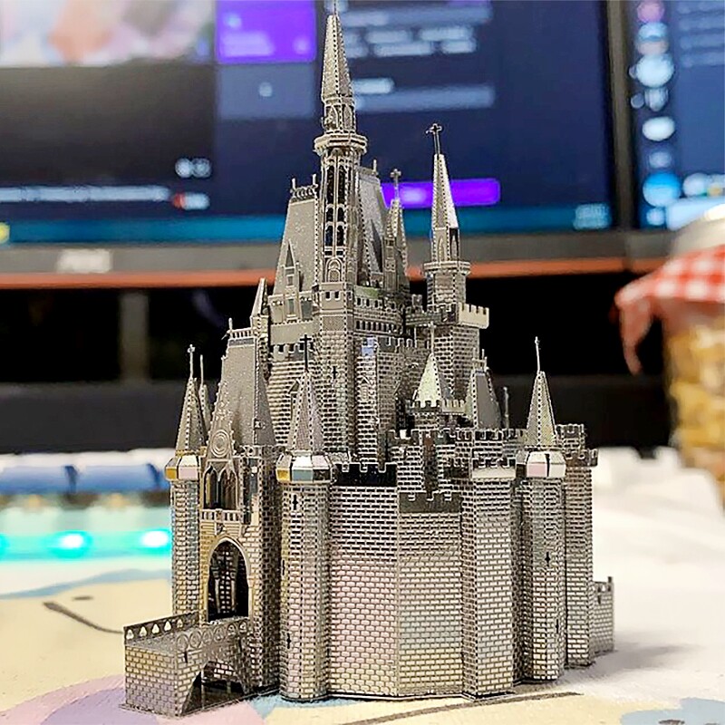 3d金属铁艺立体拼图模型游乐园系列玩具成人益智礼物 灰姑娘城堡