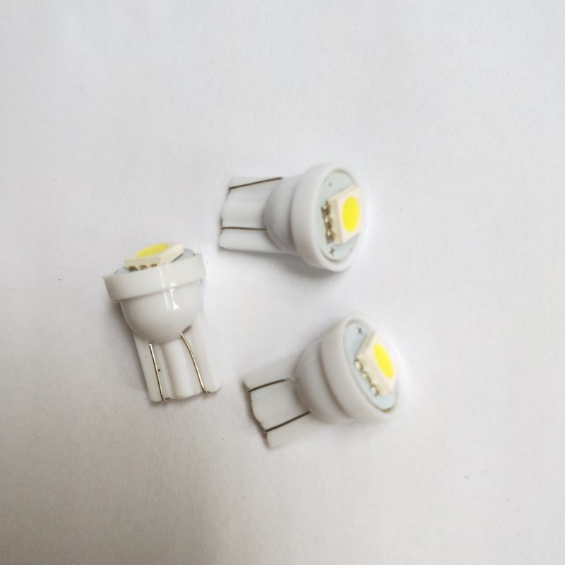插泡阅读灯泡T10 12V24V汽车白光LED机床指示灯改装灯饰白光插泡