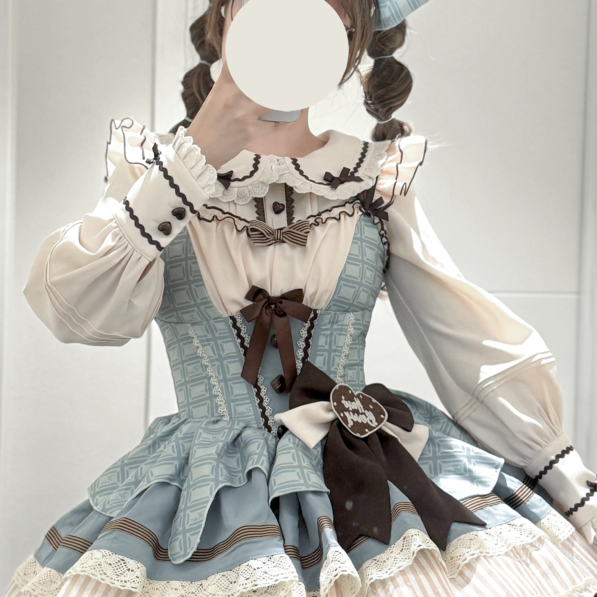 【现货薄巧芙芙内搭】山楂浆果lolita长袖娃娃领加厚衬衫秋冬