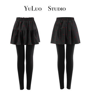 裙裤 一体大码 带裙子 2025春秋季 子短裙裤 假两件打底裤 裤 裙女 新款