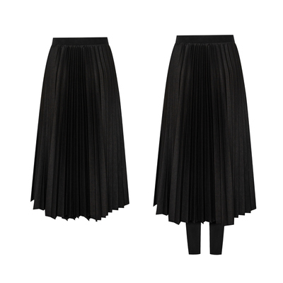 百褶裙带裙子的裤子裙裤一体