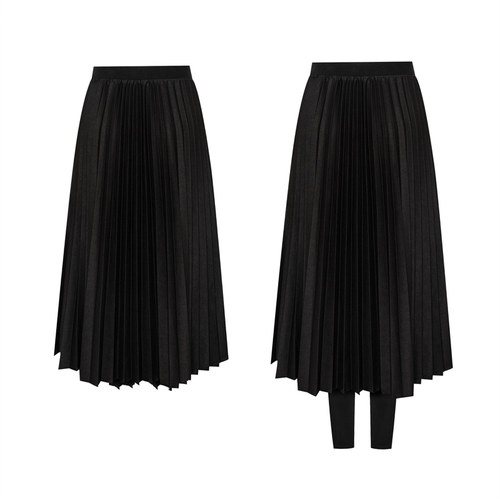 百褶裙带裙子的裤子裙裤一体