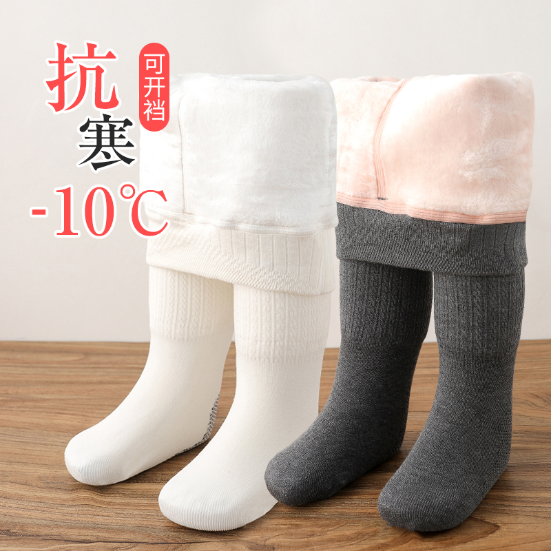 女童打底裤秋冬季加绒加厚一体绒