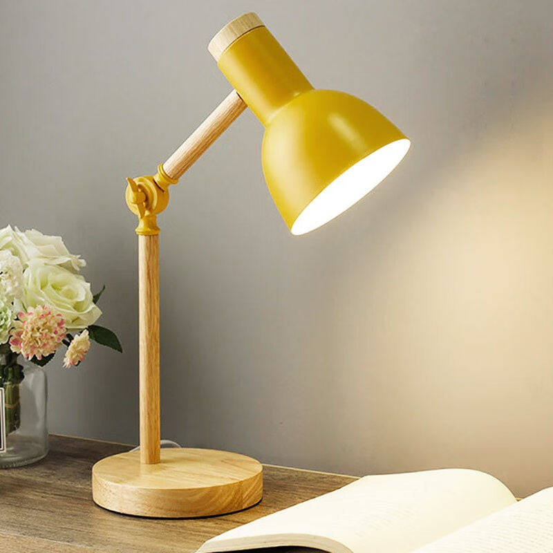 木丁丁北欧LED台灯学习工作阅读灯简约插电护眼灯寝室书桌卧室床