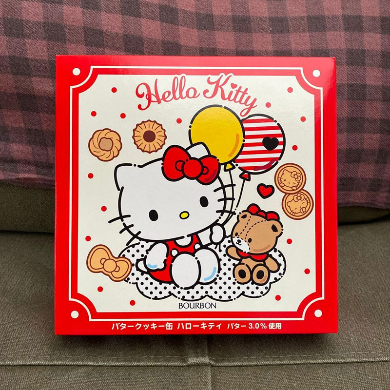 日本进口布尔本波路梦hello kitty图案巧克力曲奇饼干礼盒60枚