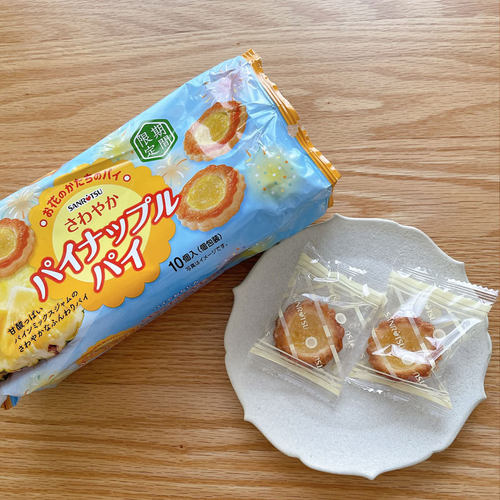 日本进口三立Sanritsu饼干菠萝味蛋挞曲奇休闲下午茶零食75g