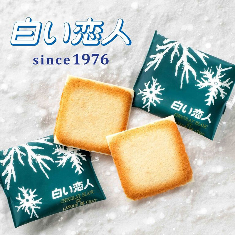 短保120天】日本进口石屋制果白色恋人白巧克力味夹心饼干132g