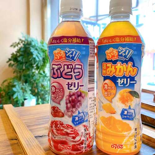 日本进口达亦多Dydo饮料蒟蒻葡萄橘子风味饮料果冻饮料490ml