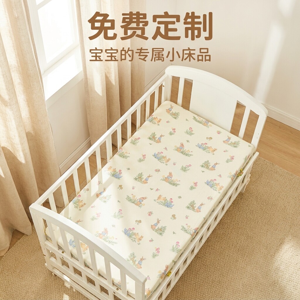 婴儿专用小床笠新生儿纯棉床单a类母婴级床笠婴儿床垫拼接床