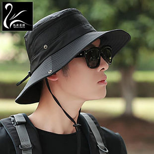 凯狄菲特帽子男士大檐遮阳渔夫帽夏天户外奔尼帽登山透气钓鱼帽夏