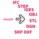 导出IFC Step OBJ Tekla IGES Converter DGN STL Multi DWG DXF