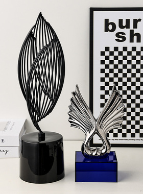 克兰简约高级档轻奢办公室艺术装饰品O酒店好物桌面工艺品