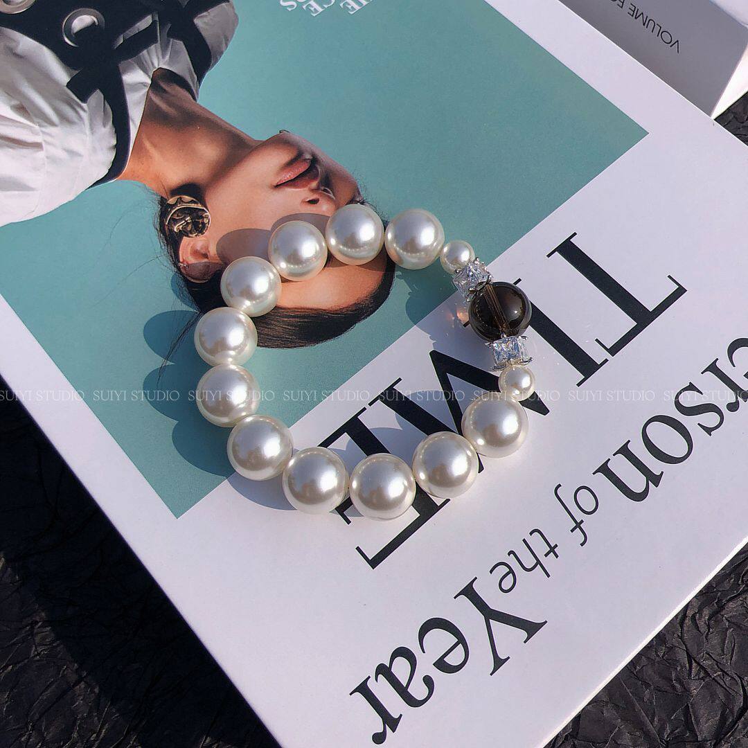 SUIYI 月光茶姬 原创设计高亮施家珍珠手链女 天然茶水晶贵气手链