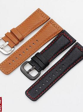 适配原厂carty牛皮手表带七个星期五Sevenfriday皮带V28mm黑棕表