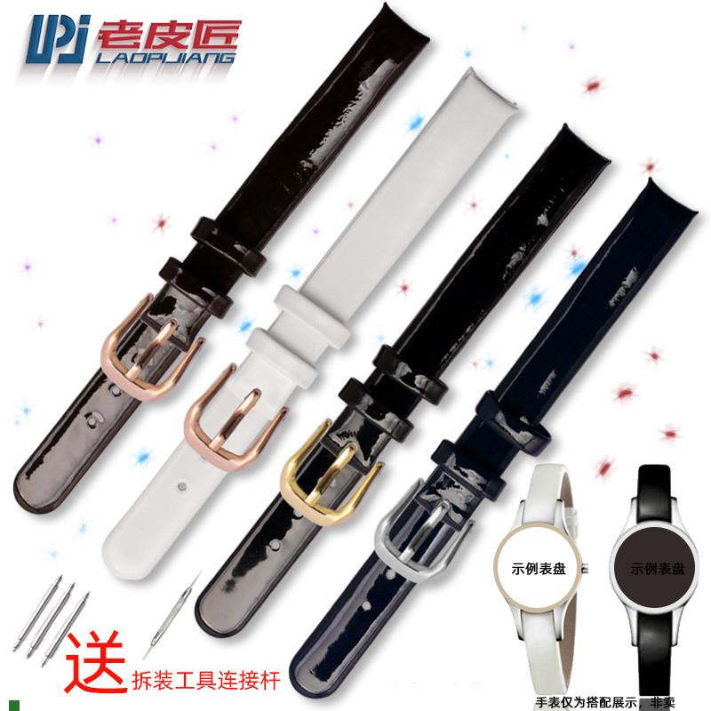 适用原厂适配CK女表带K43231/43232/43235/43236真皮表带弧形10mm